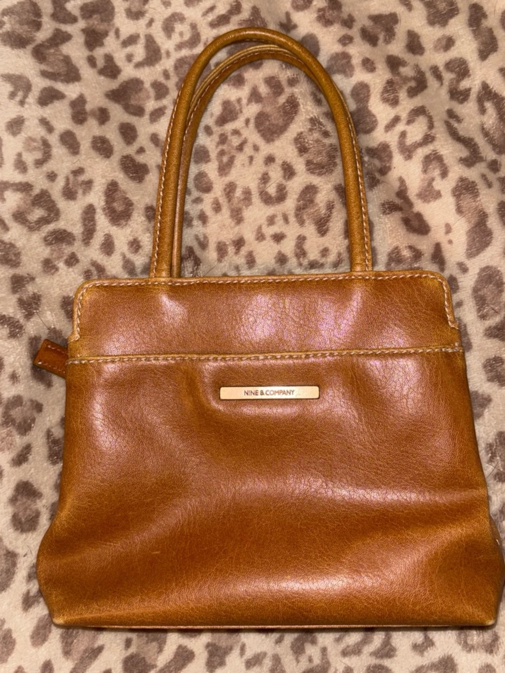 Nine West Brown Mini Leather Tote